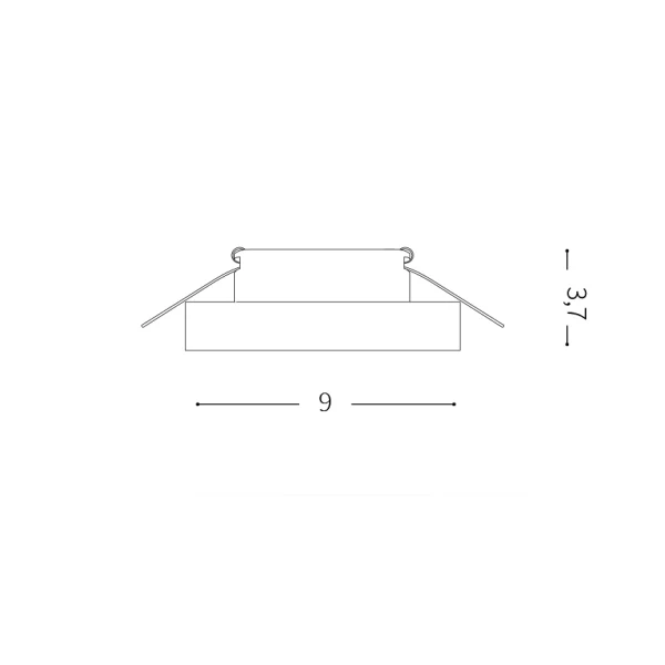 Світильник точковий врізний 114019 BLUES SQUARE TRASPARENTE Ideal Lux - Фото 2