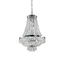 Ideal Lux 114279 CAESAR SP12 CROMO. Люстра кришталева