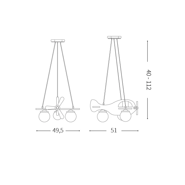 Дитячий світильник 136325 AVION-1 SP3 Ideal Lux - Фото 2
