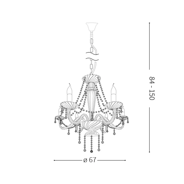 Люстра підвісна 168753 AMADEUS SP6 Ideal Lux - Фото 2