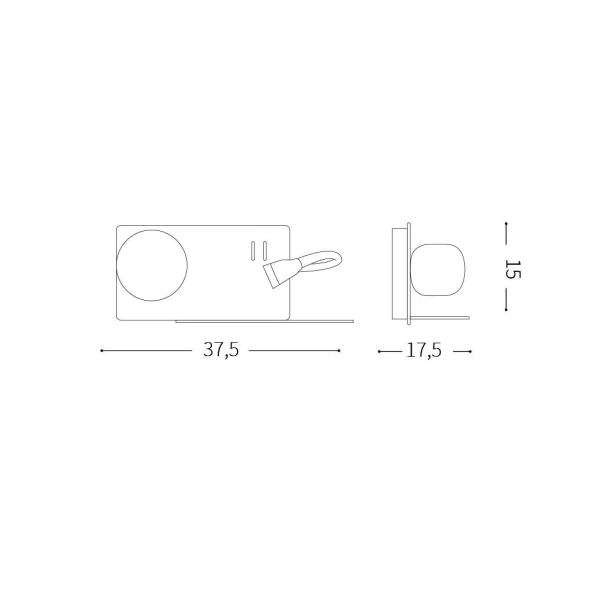 Бра 174822 BOOK-2 AP BIANCO Ideal Lux (Італія) - Фото 2