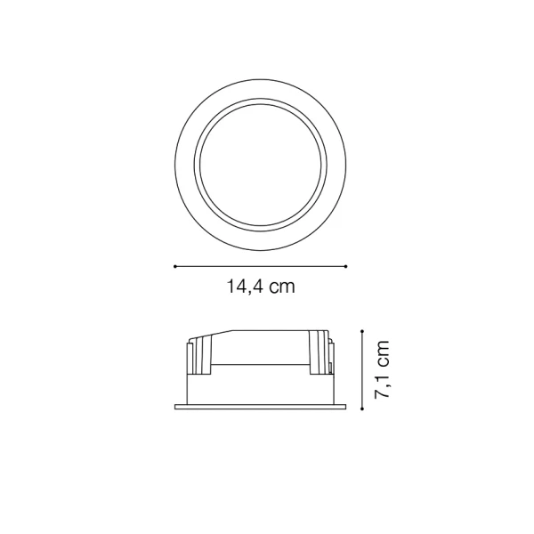 Світильник світлодіодний врізний 193427 BASIC WIDE 20W 4000K Ideal Lux - Фото 2