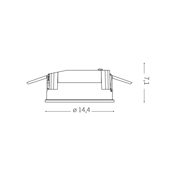 Світильник світлодіодний врізний 193526 BASIC WIDE 15W 3000K Ideal Lux - Фото 2