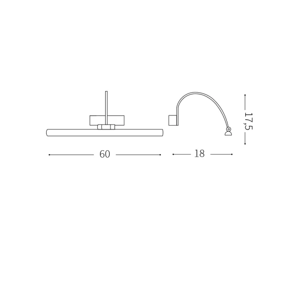 Підсвітка для дзеркал 199870 BONJOUR AP D60 CROMO Ideal Lux - Фото 2