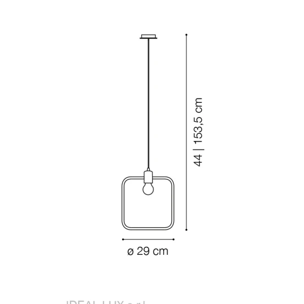 Світильник підвісний 207858 ABC SP1 SQUARE Ideal Lux - Фото 2