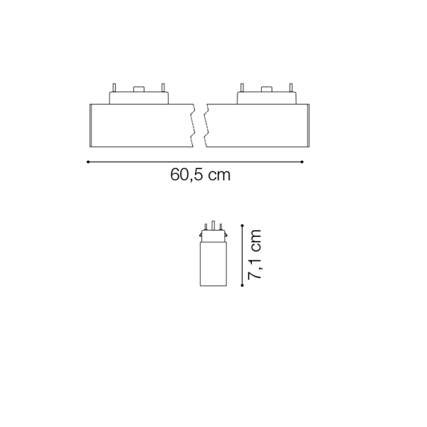Магнітний трековий світильник 222950 ARCA WIDE 60 CM 3000K Ideal Lux - Фото 2