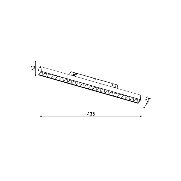 Магнітний трековий світильник KDMG-LINE435 DL 24W 4K BK 4000K Kloodi - Фото 2
