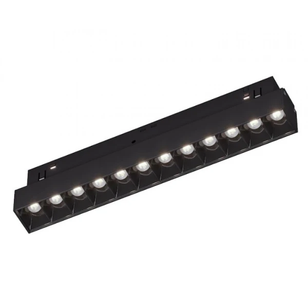 Магнітний трековий світильник KDMG-LINE220 DL 12W 3K BK 3000K Kloodi - Фото 1