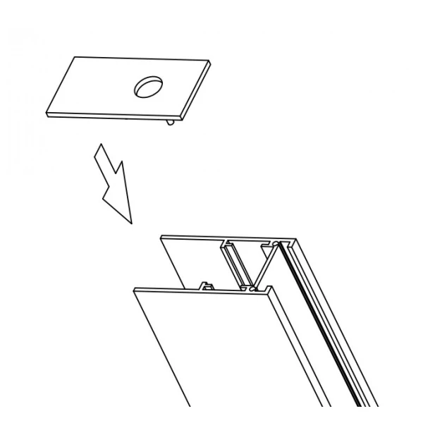 Заглушка з отвором KDMG-EC O BK KLOODI  - Фото 3
