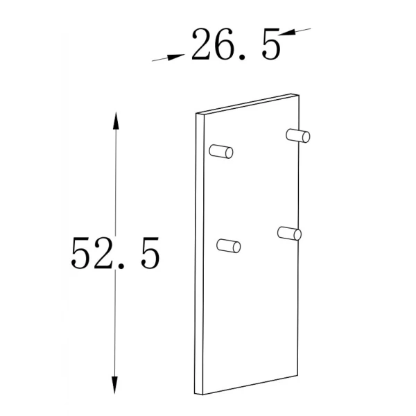 Заглушка до магнітної трекової рейки KDMG-EC BK KLOODI  - Фото 2