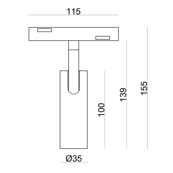 Магнітний трековий світильник KDMG-M01-1 7 Вт 3000K WH Kloodi - Фото 2