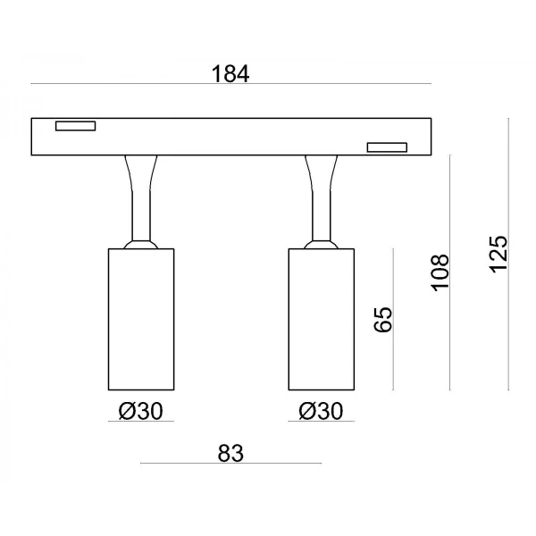 Магнітний трековий світильник KDMG-SPOT30 2x3W 3K WH Kloodi - Фото 2