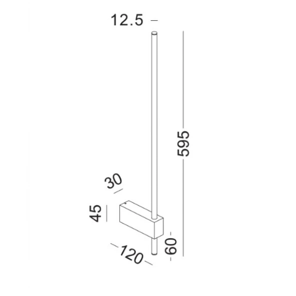 Настінний світильник DECO WA-GALA SQ595 3K BK/GD Kloodi - Фото 4