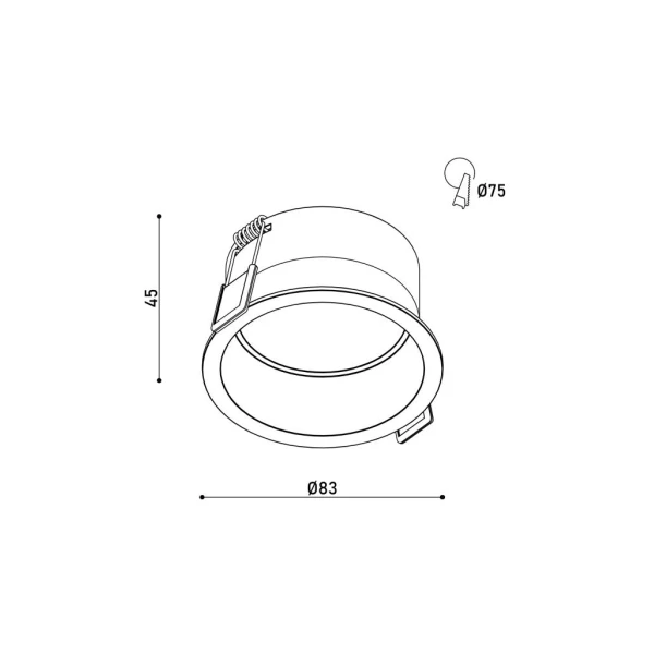 Світильник точковий врізний KD-Q019 7W 4К WH 4000К Kloodi - Фото 2