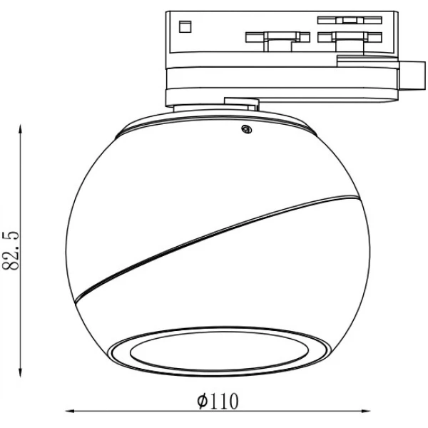 Світильник трековий KD-T021 12W 3К BK Kloodi - Фото 2