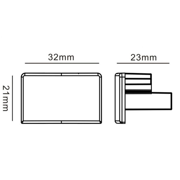 Заглушка Kloodi KDTR-266 WH для трекових систем. - Фото 2