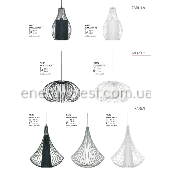 Світильник підвісний KAREN black 4607 Nowodvorski - Фото 3