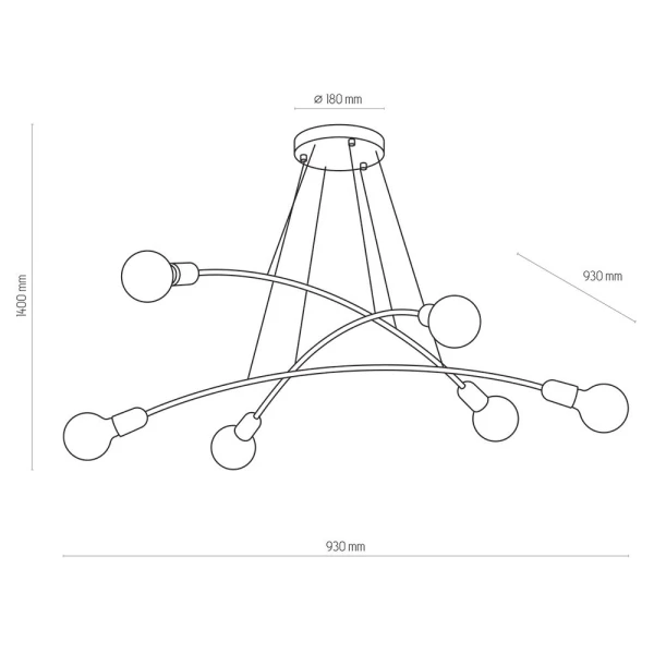 Люстра стельова HELIX 6144 TK Lighting - Фото 2