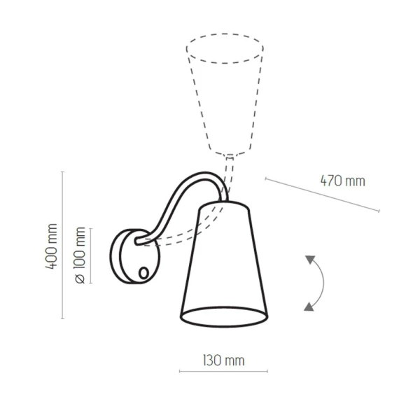 Бра WIRE SILVER 3240 TK Lighting (Польща) - Фото 2