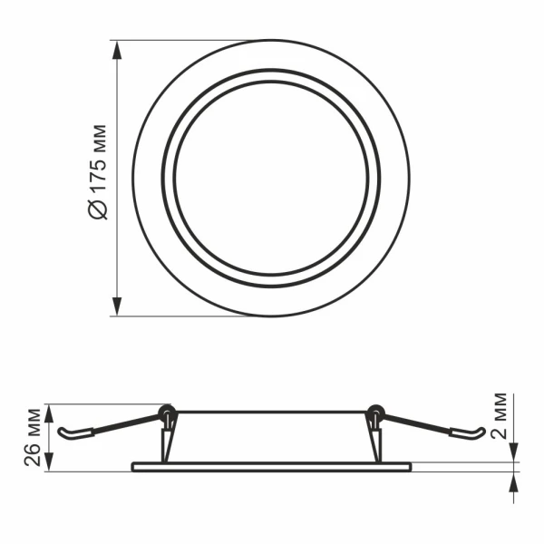 Світильник світлодіодний врізний Back 15 Вт 5000K VL-DLBR-155 Videx - Фото 3