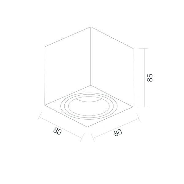 Накладний точковий світильник Videx VL-SPF01-W GU10 - Фото 2