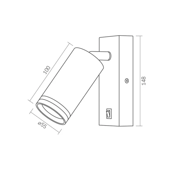 Бра з кнопкою SPF05E GU10 Videx - Фото 2