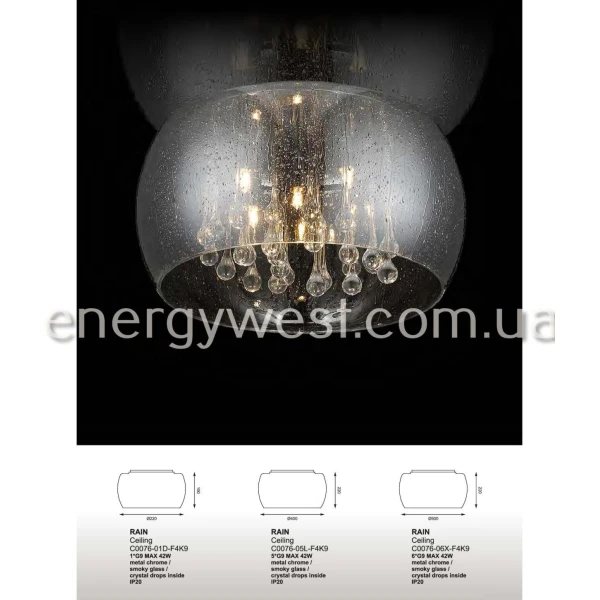 Люстра кришталева RAIN C0076-01D-F4K9 Zuma Line - Фото 2