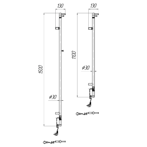 Рушникосушка Рей-I (Електрична) Mario - Фото 2