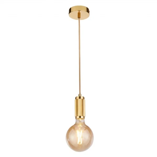 Підвісний світильник Searchlight SUSPENSION CABLE E27 золото 77651GO - Фото 1