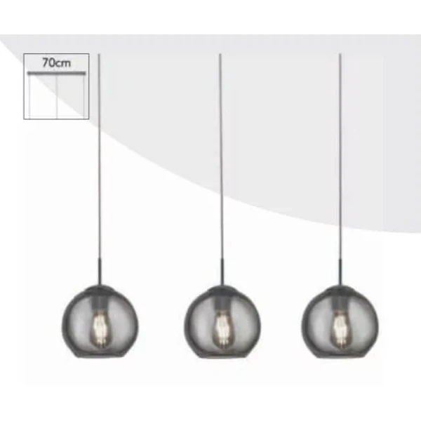 Підвісний світильник Searchlight BALLS E14 дымчастий 1033-3SM