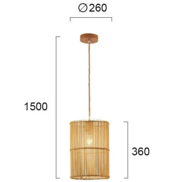 Підвісний світильник Viokef LETA E27 бежевий 4228100 - Фото 2