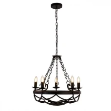Searchlight CARTWHEEL E14 чорний 8905-5BK. Люстра