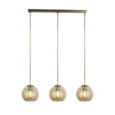 Searchlight PENDANTS E27 бурштиновий 1623-3AM. Світильник підвісний
