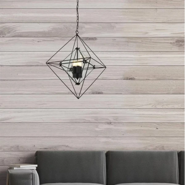 Люстра Searchlight DIAMOND E14 чорний 7323-3BK - Фото 4