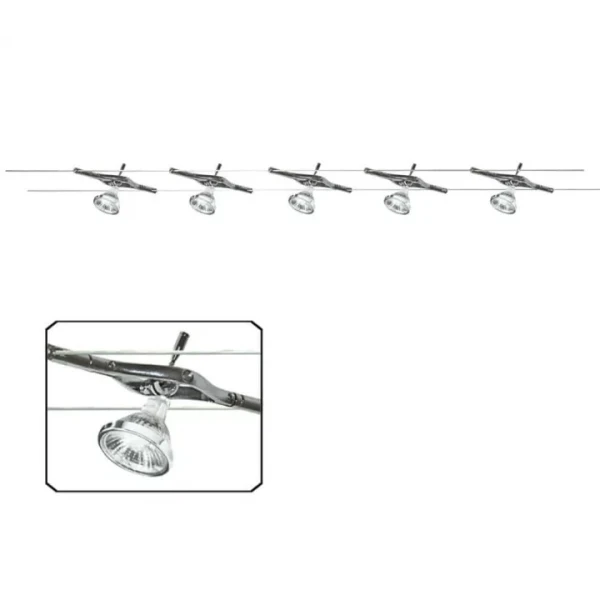 Трековий світильник Searchlight TRACK AND SPOT GU5.3 25Вт 3000K хром 5098-05-LED - Фото 3
