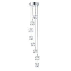 Searchlight ICE CUBE 40Вт 3000К прозорий 6778-8-LED. Світильник підвісний