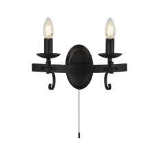 Searchlight CARTWHEEL E14 чорний 8902-2BK. Бра
