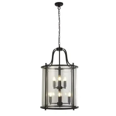Searchlight LANTERN E14 прозорий 3068-8BK. Люстра