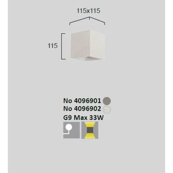 Підсвітка стіни Viokef CERAMIC G9 білий 4096902 - Фото 2