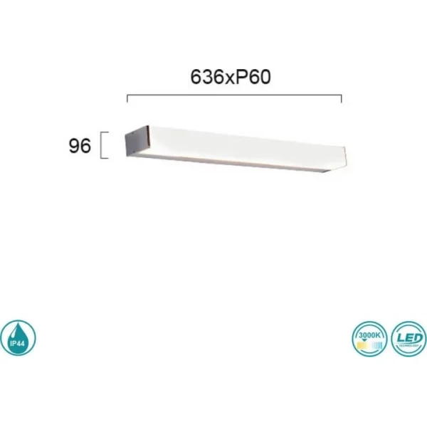 Світильник у ванну Viokef ROBIN 30Вт 3000К білий 4212300 - Фото 2