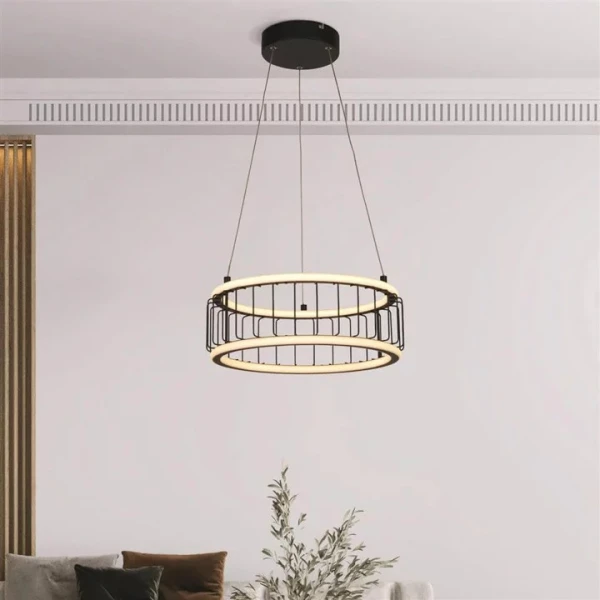 Підвісний світильник Searchlight CIRCOLO 39Вт 3000К білий 54213-1BK - Фото 4