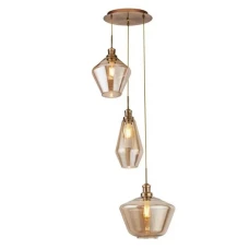 Searchlight MIA E27 бурштиновий 5423-3AB. Світильник підвісний