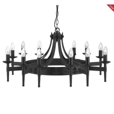 Searchlight CARTWHEEL E14 чорний 24212-12BK. Люстра