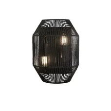 Searchlight WICKER E27 чорний 11201-2BK. Бра