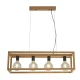 Люстра Searchlight SQUARE E27 коричневий 54741-4NA