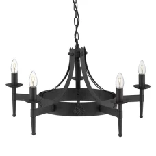 Searchlight CARTWHEEL E14 чорний 2425-5BK. Люстра