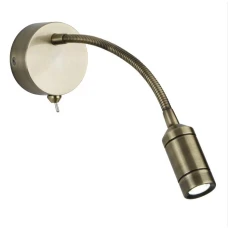 Searchlight WALL 1Вт 3000К латунь 2256AB. Бра