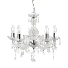 Searchlight MARIE THERESA E14 прозорий 1455-5CL. Люстра