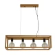 Люстра Searchlight SQUARE E27 коричневий 54741-4NA