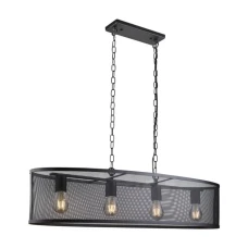 Searchlight FISHNET E27 чорний 2484-4BK. Люстра